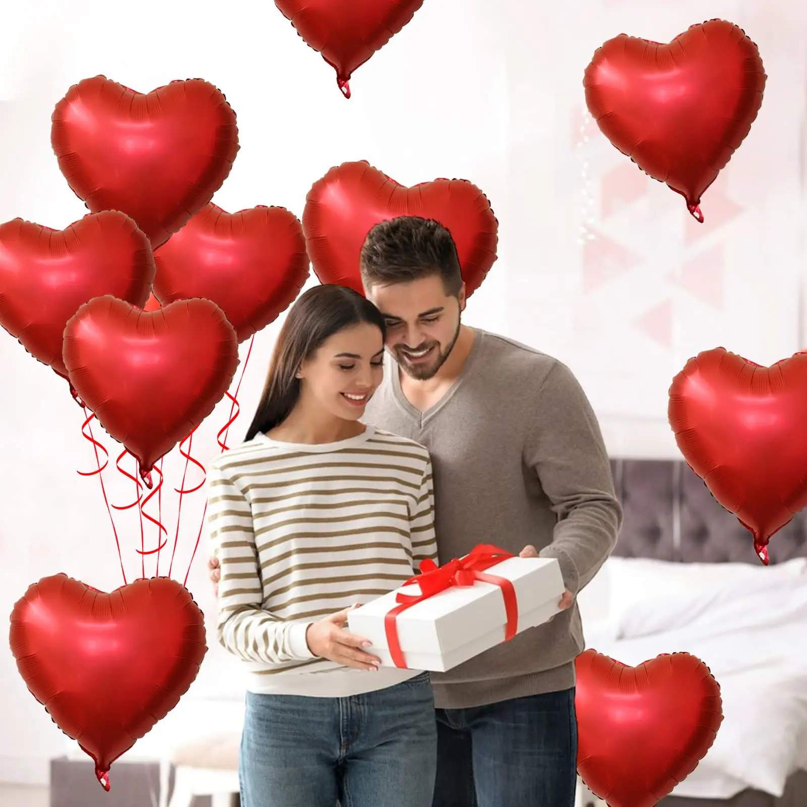 40 Zoll Weinrote Große Burgunderrote Zahlenballons Matte Mylar Herz Schleife Ballons Mädchen Coquette Geburtstagsfeier Valentinstag Dekoration – Detail 11