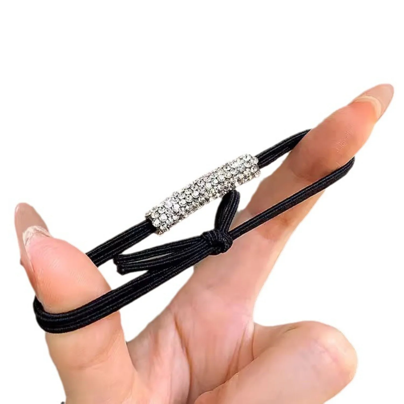 10pcs rhinestone hair tie high elasticity hair rope women's hair accessories suitable for ladies girls