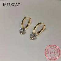 Solitaire 1ct D Moissanite Earrings for Women 2023 Diamond Sterling Silver Hoop Earrings 925 Drop Earrings Girls 14k Gold Plated