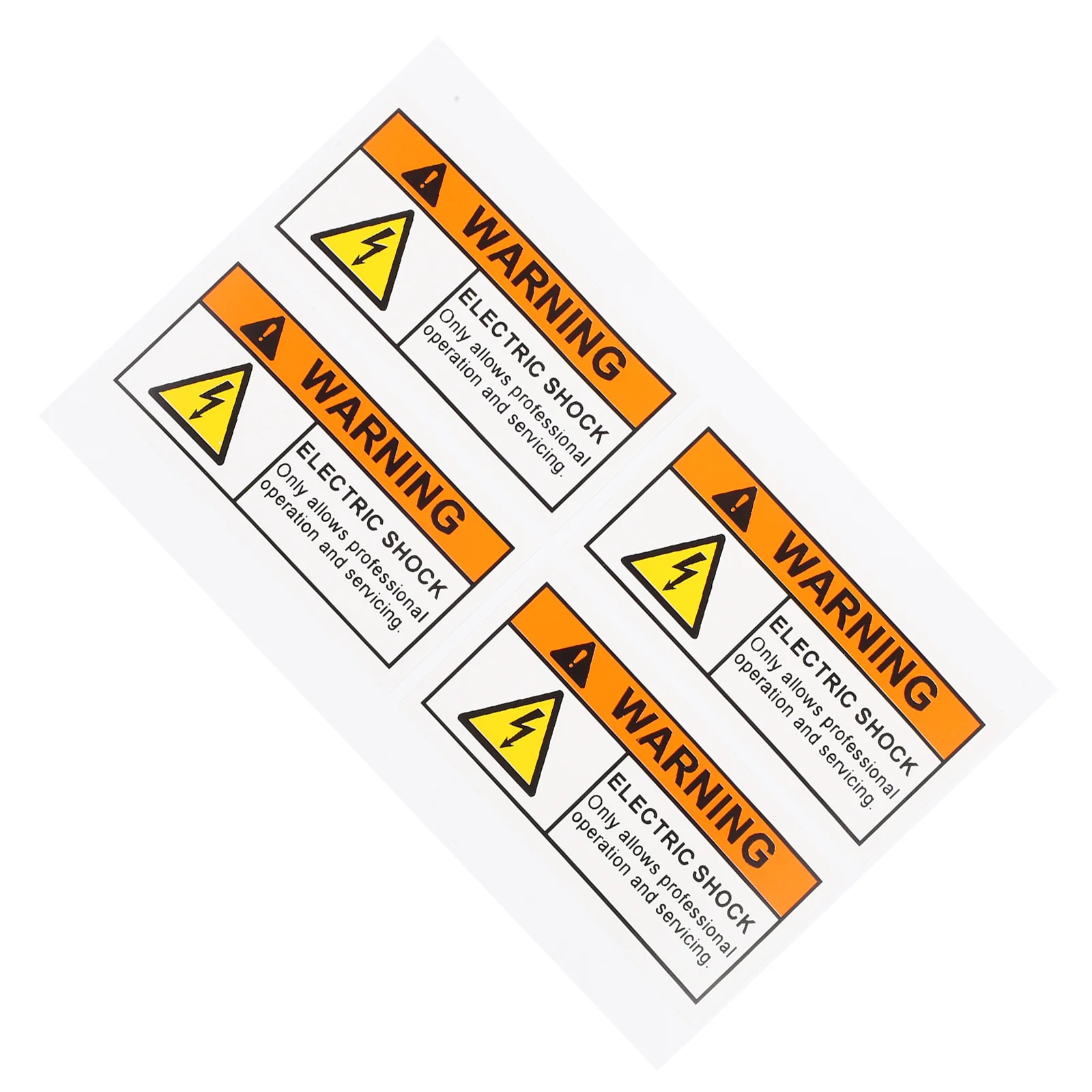 4 Pcs Electric Shock Warning Sticker High Voltage Sign Safety Decal Caution Labels Roadway Safety Traffic Signal Electric
