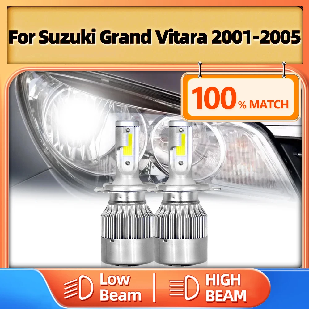 

LED Car Headlight Bulbs H4 Auto Headlamps 120W 20000LM Car Light 12V 6000K For Suzuki Grand Vitara 2001 2002 2003 2004 2005