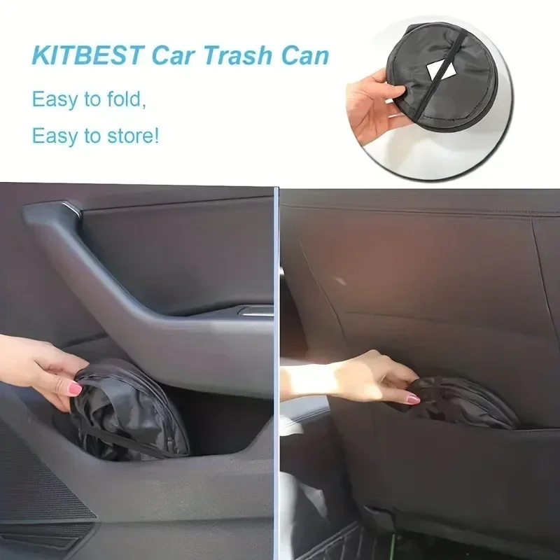Foldable Car Trash Can Portable Hanging Pop Up Trash Bag For Car Storage Box Auto Interior Accessories