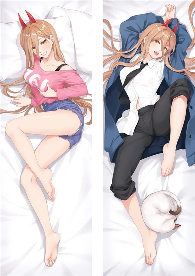 

Anime Chainsaw Man Power Dakimakura Waifu Decor Pillowcase 2-Side Printed Hugging Body Cushion Cover Case