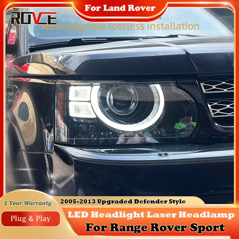 

Передняя фара ROVCE светодиодный для Land Rover Range Rover Sport 2005-2013, передняя фара, обновленные защитные фары, автомобильные детали