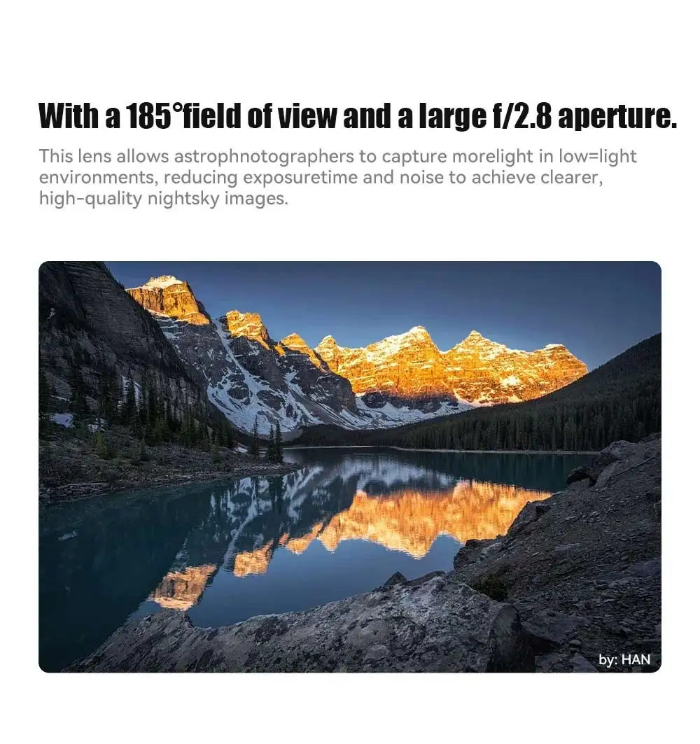 7artisans 10mm F2.8 II Full Frame Camera Lens Ultra Wide Angle 185°Manual Focus