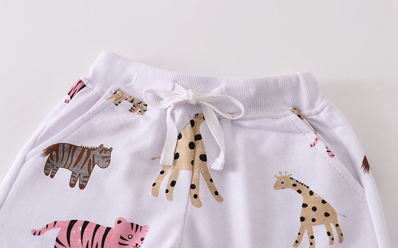 Summer Baby Boys Short Pants Cotton Soft and Comfort Children's Clothing Wear Cartoon Animals Giraffe Kids