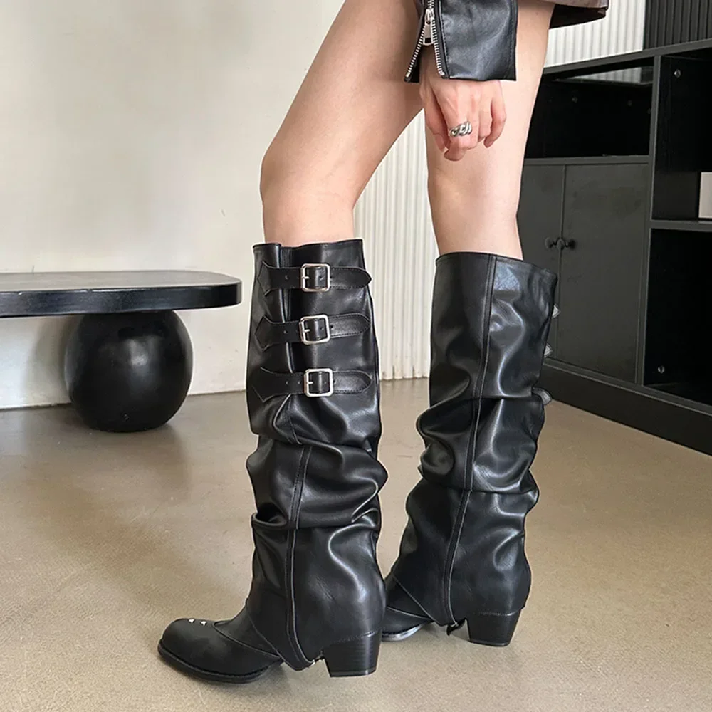 靴 00s archive python boots y2k grunge vkei High Quality Wasteland Punk y2k Gothic style Vintage