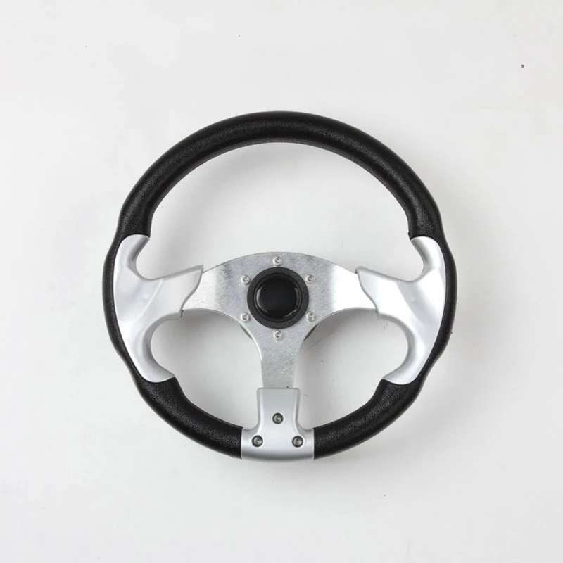 Axles Marine Steering Wheel Adapter for Marine Boats, Yachts, Aluminium Alloy Boats Steering Wheel with PU Foam Handle