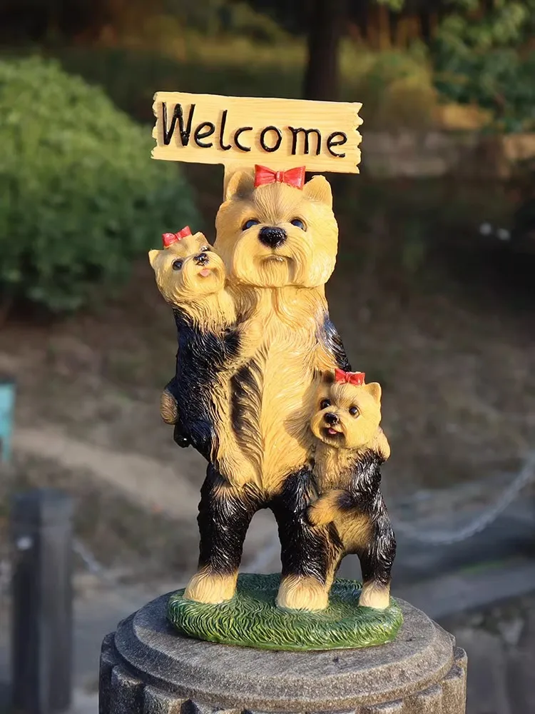 Pug Sculpture Home Decoration Ornaments Simulation Golden