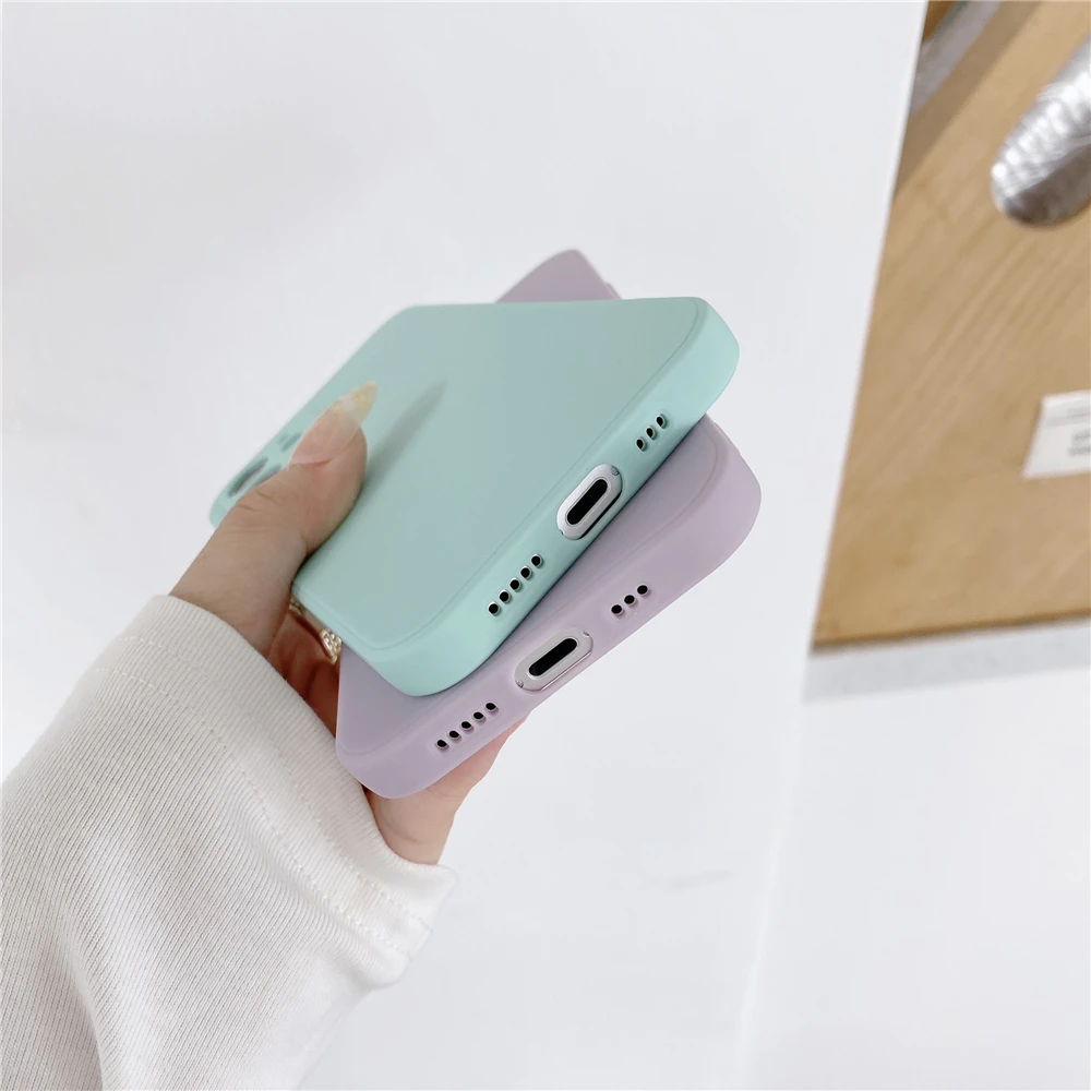 Durable Soft Silicone Square Phone Cover