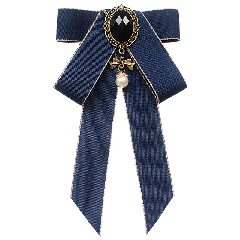 Men Women Wedding Suit Party Rhinestone Alloy Business Neck Collar Shirt Bow Tie Cravat British Girl College Ribbon Bowtie bow tie