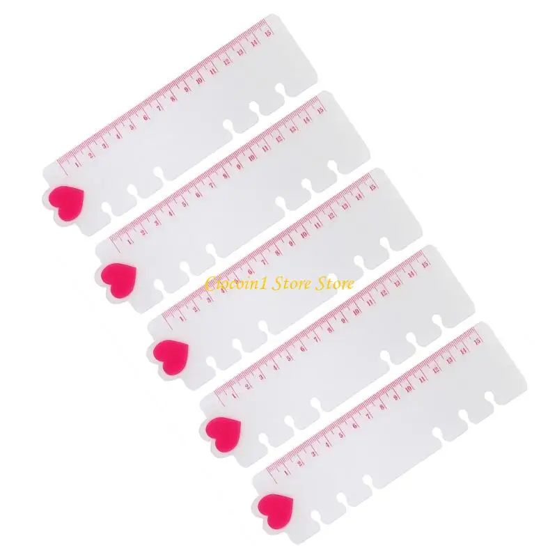 A3PC 5Pcs 6 구멍 사전 펀치 바인더 눈금자 책 페이지 분배기 리필 노트북 플래너 용 구부릴 수있는 플라스틱 책갈피 눈금자