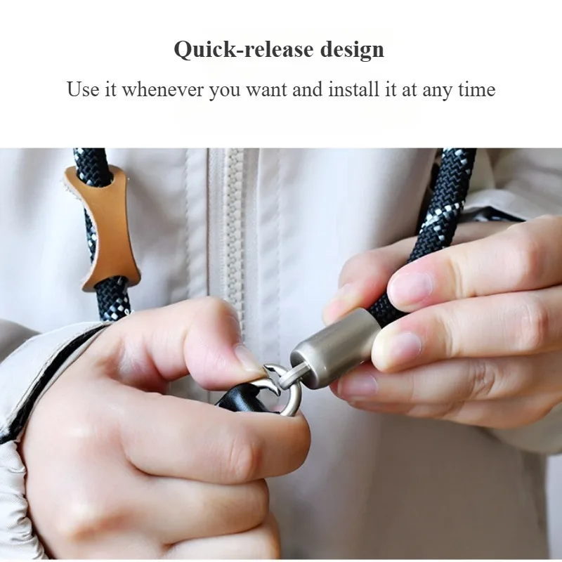 Camera Neck and Shoulder Strap with Quick Release - Round Rope Design