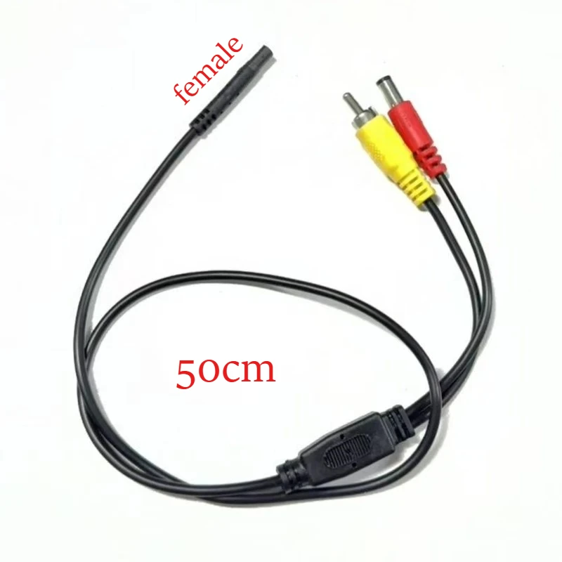 1 Stücke Adapterkabel 4 Pin Buchse Auf Av RCA Stecker Strom Stecker Für Parkplatz Rückfahrkamera Verbindungsleitung