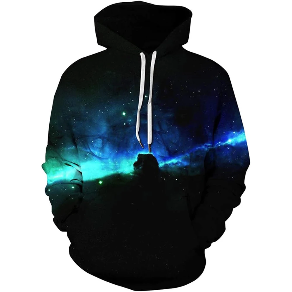 

2023 Japanese Street Fashion Couple Hoodie Men's Digital Print Sweatshirts Hooded Top Galaxy Pattern Hoodie