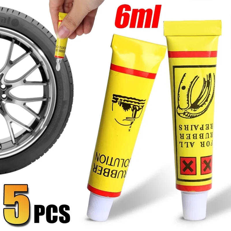 

6ml Car Tire Repairing Glue Tyre Inner Tube Puncture Repair Tools Motorcycle Bike Universal Portable Strong Repairing Glues