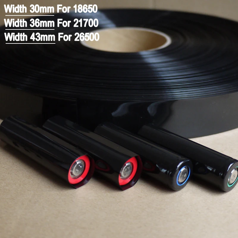 Precut PVC Heat Shrink Tube Battery FilmTape Shrinkable Sleeve Tubing Protect Pipe Cover for Battery 18650/26650/21700