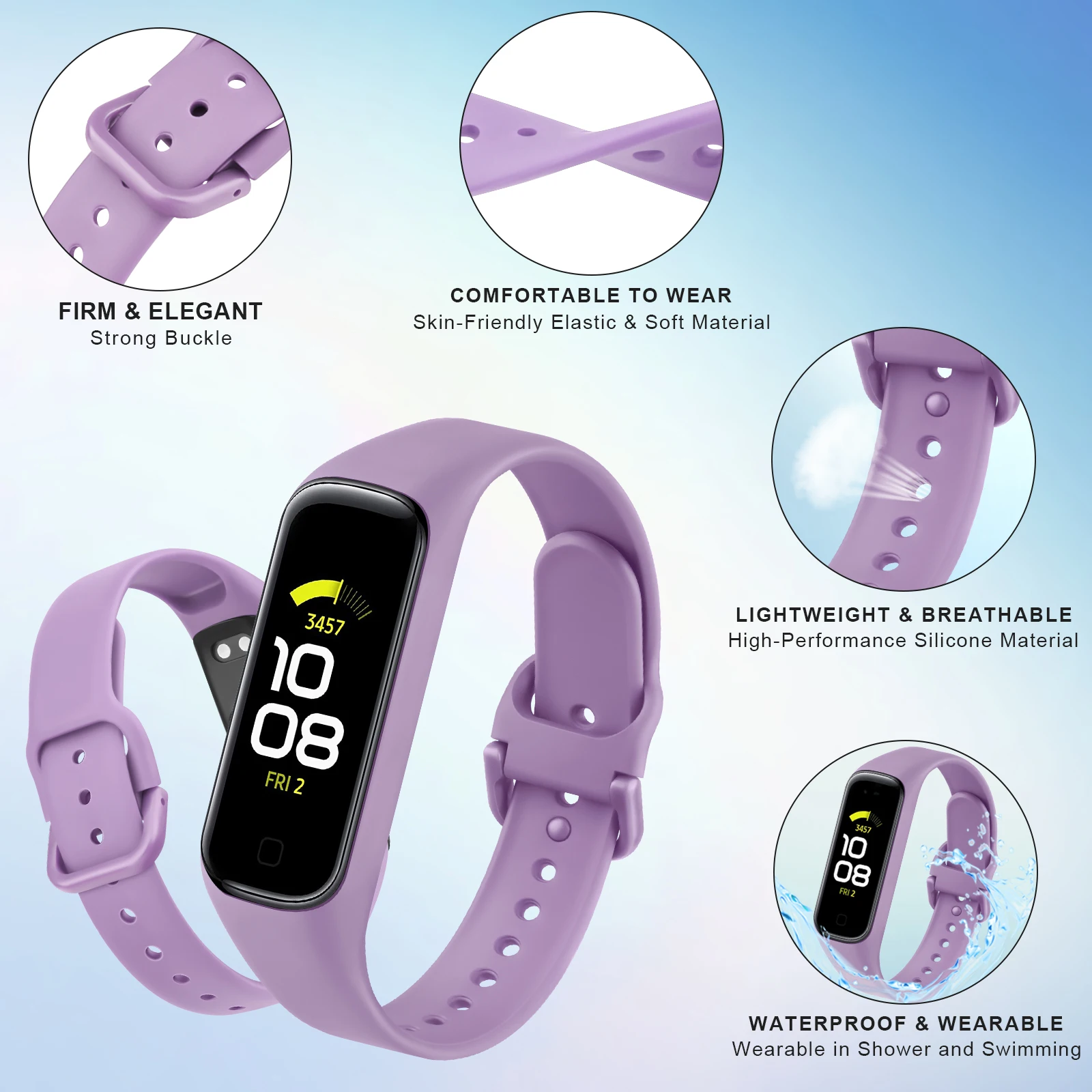 4pcs/3pcs/lot Silicone Strap For Samsung Galaxy Fit 2 Band Bracelet For Samsung Galaxy Fit 2 Watch Band Wristband Replacement