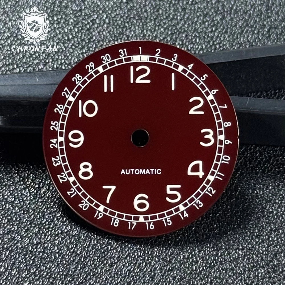 Nologo Pilot 28.5mm Military Field Dial with White Arabic Numerals and C3 Lume