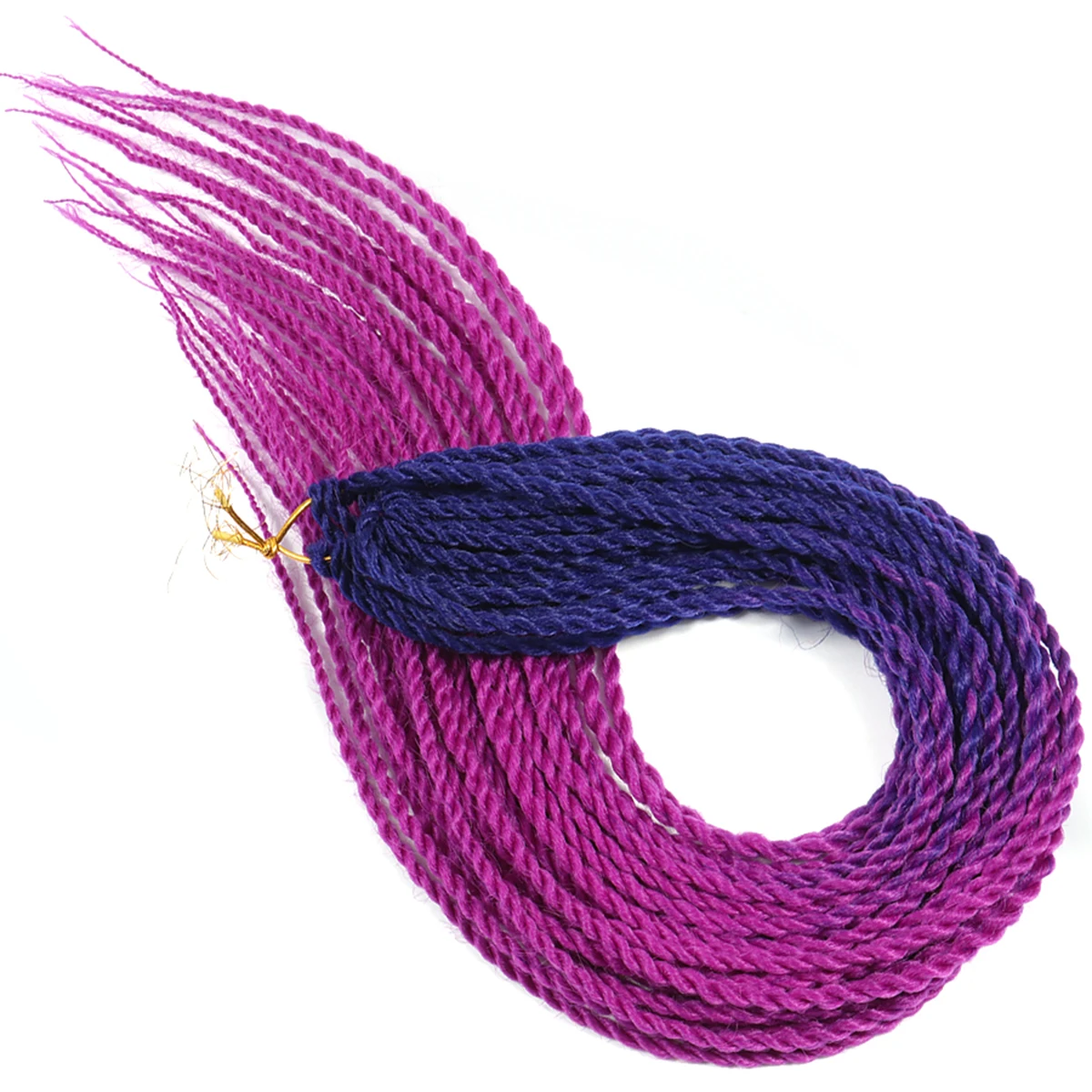 Senegalese Twist Crochet Hair Braids - 24 Synthetic Dreadlocks, 30 Roots/Pack