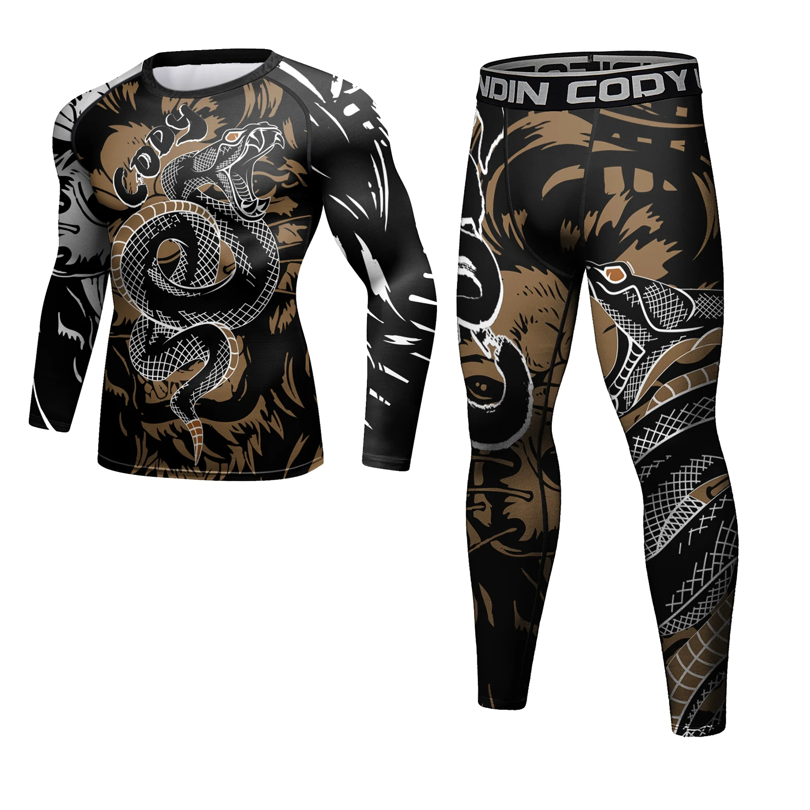 Running tights Men's 3D wolf head Print skin Compression Pants Gym jogging  suit Sports leggings fitness Trousers rash guard male - AliExpress