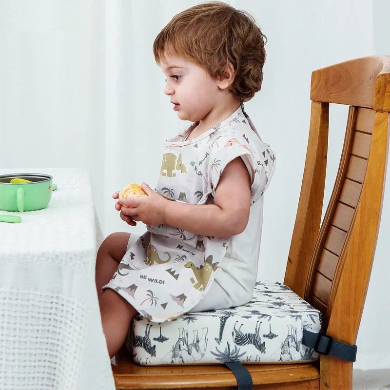 Children Increased Chair Pad Baby Booster Seat Portable Kids Dining Heighten Cushion Pram Chair Removable Adjustable
