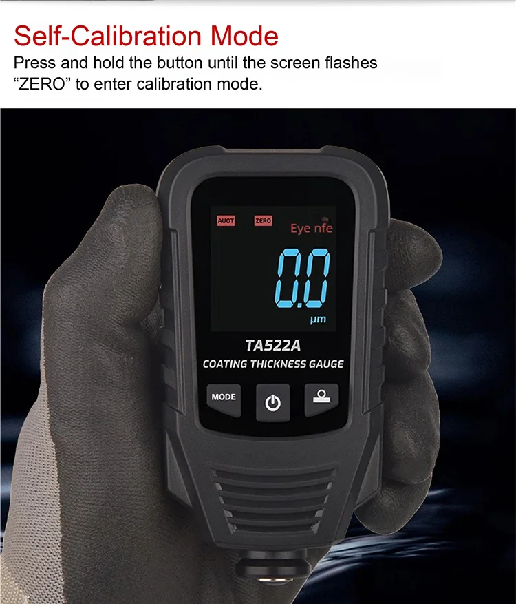 TA521A/522A Paint Coating Thickness Meter 0‑2000µm High Accuracy Car Paint Teste