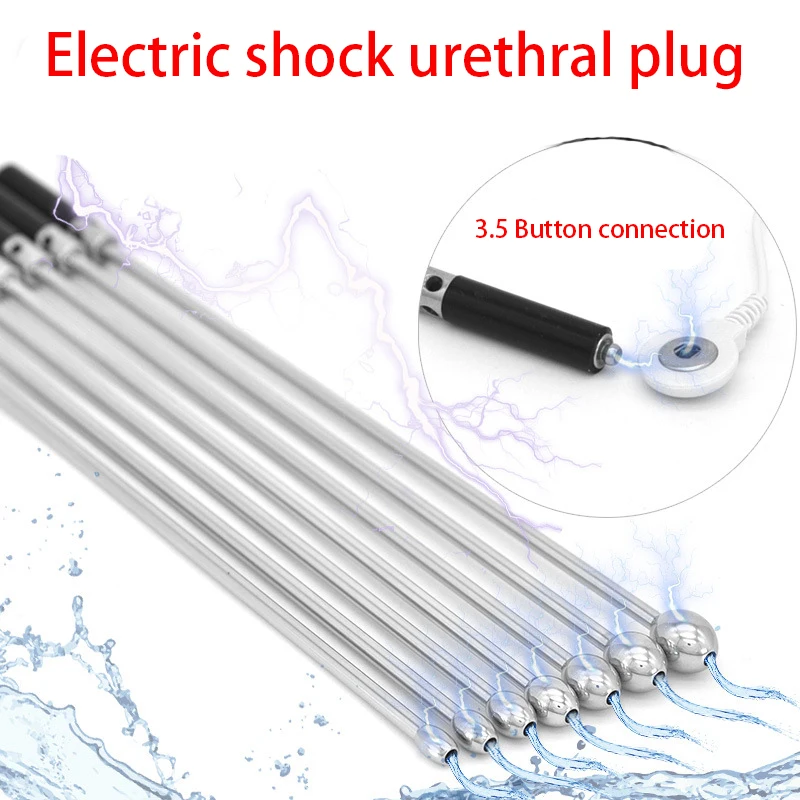 Silicone Urethral Dilator Urethral Dilator Electro Shock Urethral Catheter Hollow Metal Penis Dilator Urethra Plug Electrical Stimulation SM Accessory Sex Toys for Men