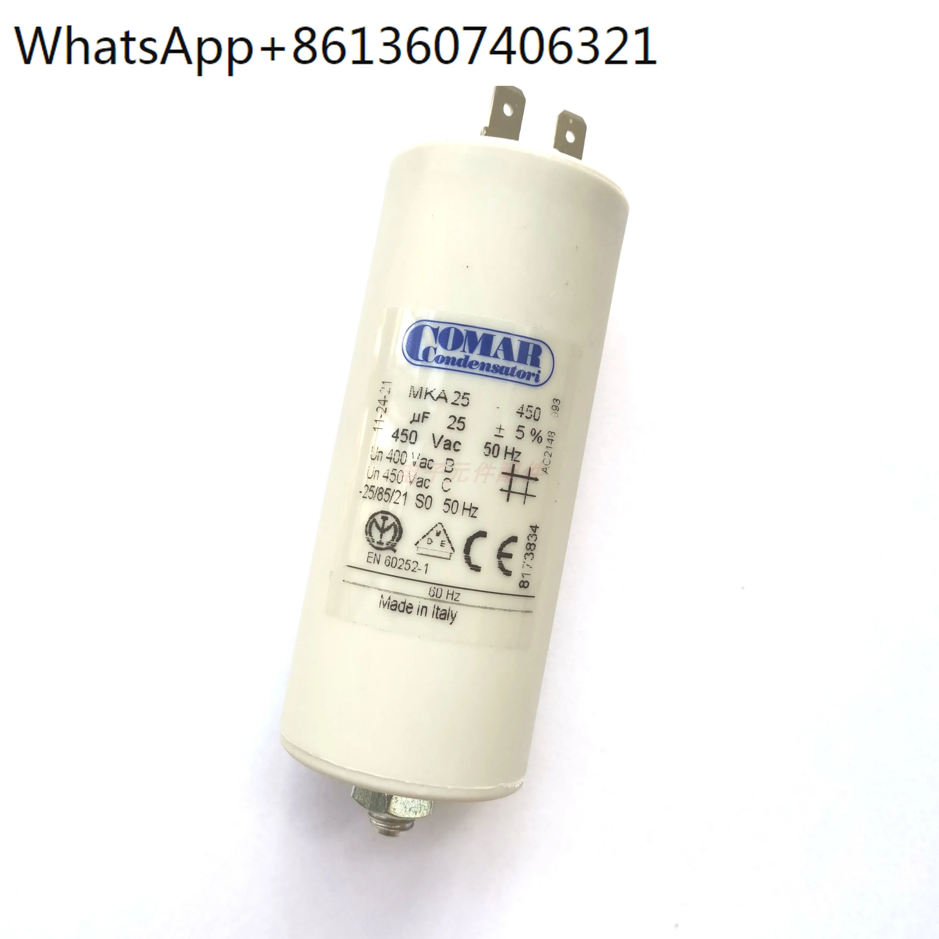 

New Italian COMAR thin film capacitor/starting capacitor MKA25-450, 25uF/450V