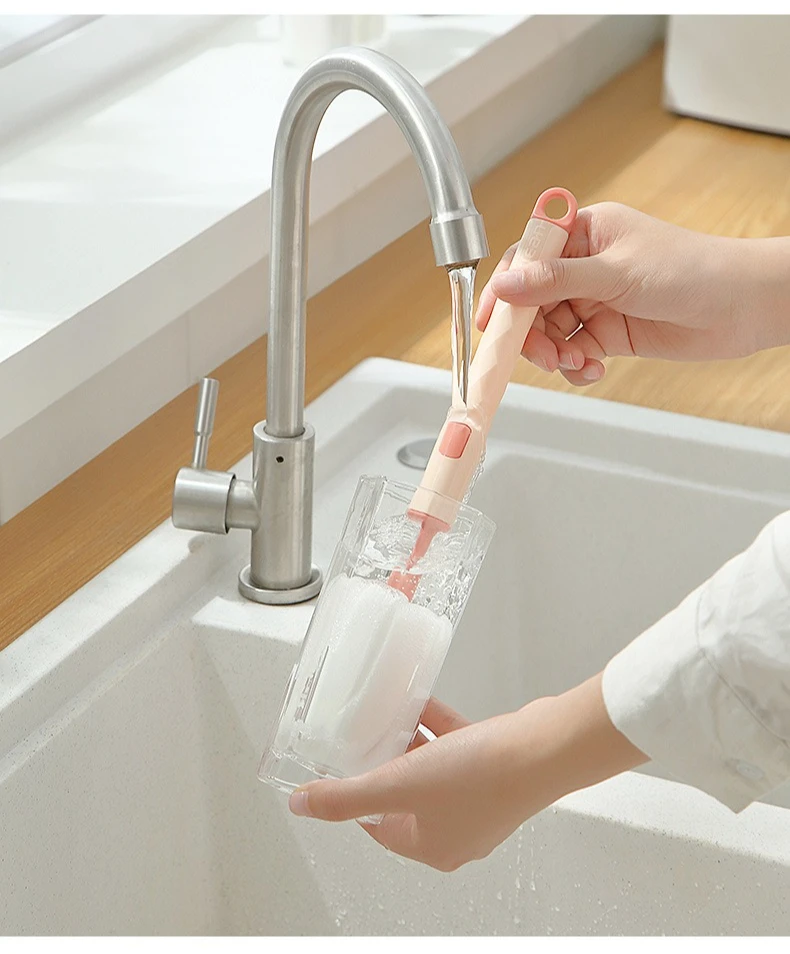 Description Picture 4 of itemLong-Handled Detachable Sponge Cup Brush​​ - Effectively Cleans Tea Stains, Perfect for Thermos, Baby Bottles & Mugs.