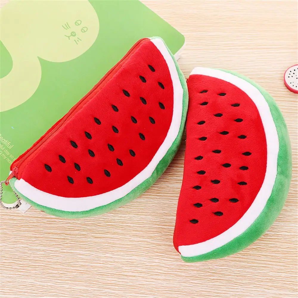 

New Pencil Cases Stationery Watermelon Cartoon Pencil Bags Plush