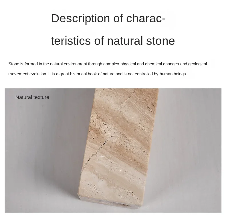 Cream Style LED Wall Lamp Round Cave Stone Bedside Light Image 9