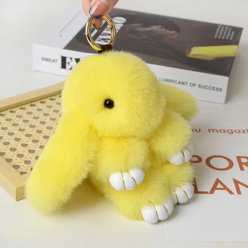 Plush Toy Plush Doll Plush Keychain Key Chain Bunny Keychain Kawaii Mini Rabbit Keychain for Women's Bag Car Key