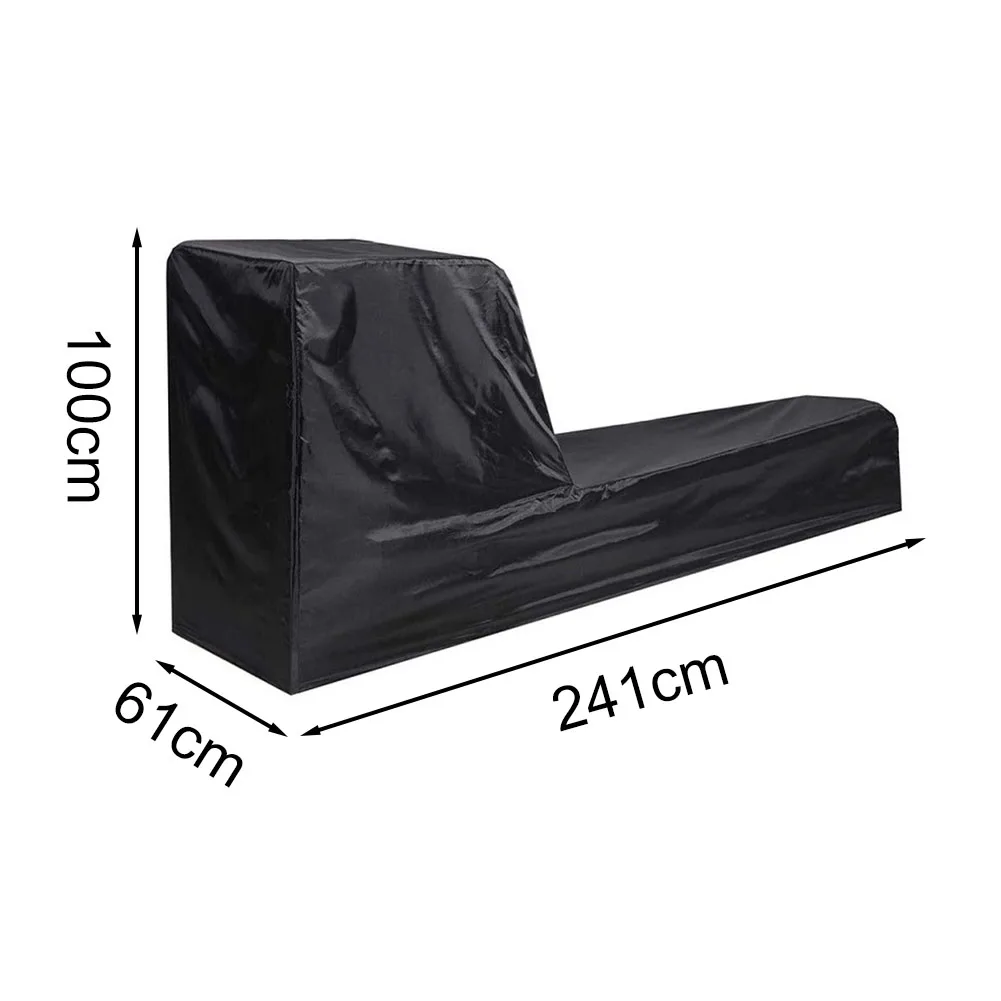 옥스포드 천 방수 로잉 머신 커버 (야외 보관용) 241x61x100cm 블랙 먼지 커버 (홈 짐 장비용)
