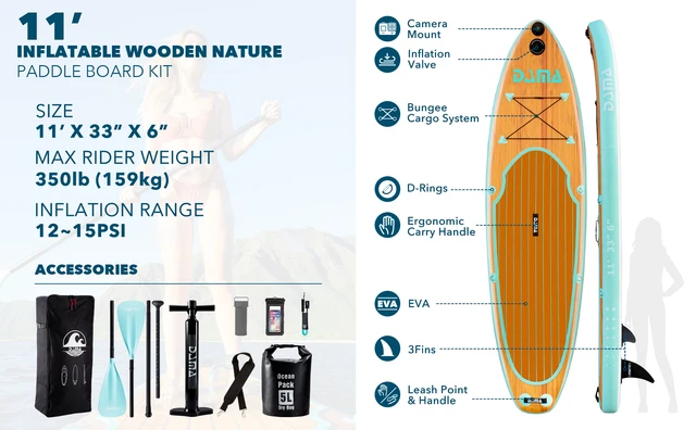 Myboat Dama Sup Paddle Board Grain Water Sport Adult 10'6x32x6 Inflatable  Surfboard Fishing Kayak Stand Up Paddle Backpack - Paddleboards - AliExpress