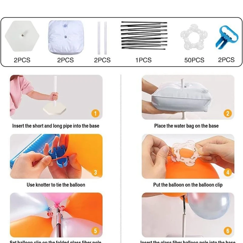 

Balloon Arch Kit, Adjustable Balloon Arch Stand, Water-Fillable Base, Balloon Clip,For Wedding Birthday Party Supplies