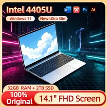 울트라 슬림 14.1인치 노트북 인텔 펜티엄 4405U 2C4T 16GB DDR4 2TB SSD 울트라 윈도우 11 1920x1080 게이밍 사무용 학습용 PC