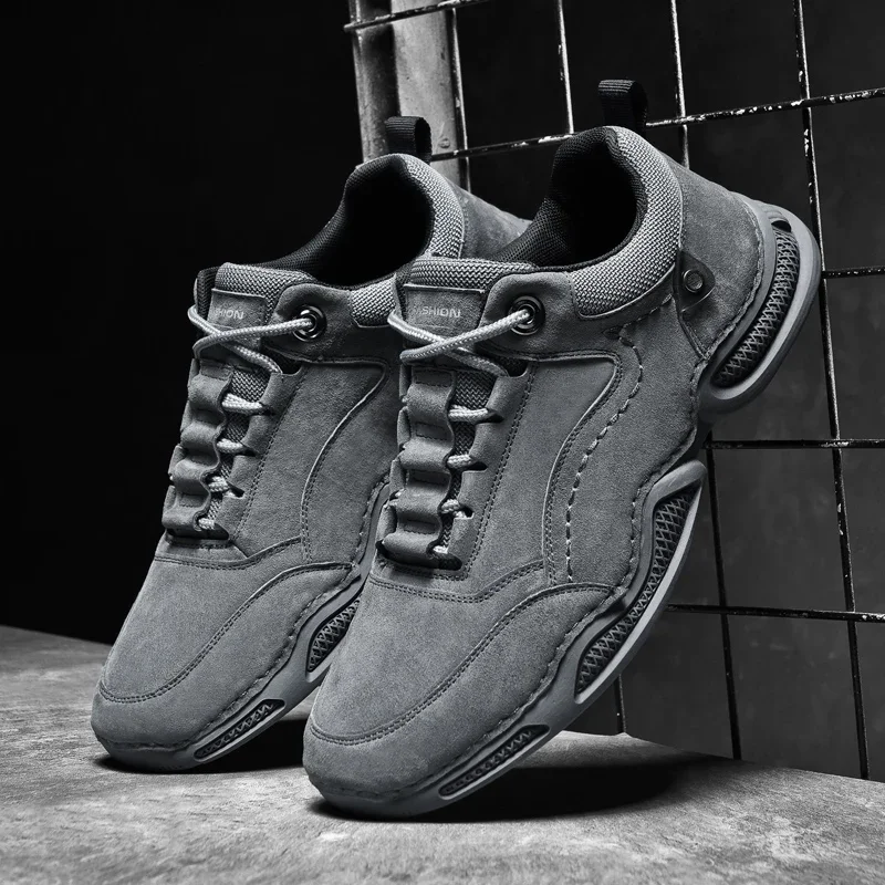 

Trendy Brand Men's Casual Shoes Outdoor Men's Hiking Shoes Thick Soled Men's Sports Shoes Wear-resistant Men's Camping Shoes