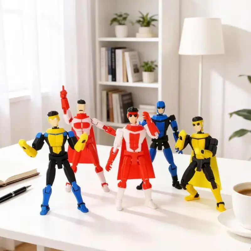 3D-Gedruckte Blau Maskierte Unbesiegbare T13 Dummy13 Multi-Gelenkige Bewegliche 3D-Gedruckte Verwandelbare Spielzeugfigur Anpassbare Actionfigur