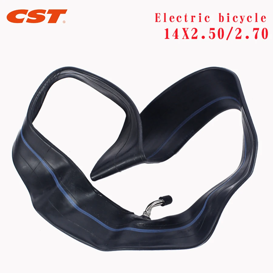 CST Electric Bike Tires12 14 16 18 20" 1.75/2.5/2.7/2.125 /3.0 Bend gas nozzle Kid Bicycle Rubber Inner Tube Camera E-bike Tires