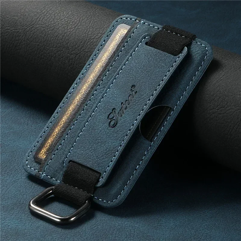 Luxury Universal Leather Stick-On Case with Card Holder