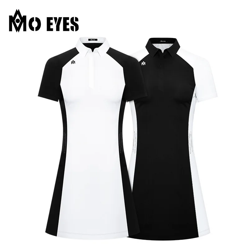 PGM MO EYES Golf Clothing Sports Lady Dress Women Skirt Paired with Safety Shorts Tennis Wear Laser Breathable M23QZ001 women tops,women golf polo shirt,women golf skirt