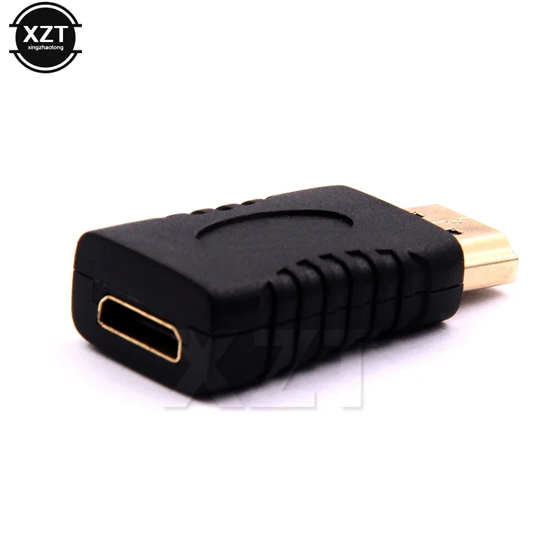 Gold Plated to Mini HDMI-compatible Adapter Male to Female Converter for HDTV Full 1080p HDTV Camcorder audio video converter adapter hdmi to av adapter