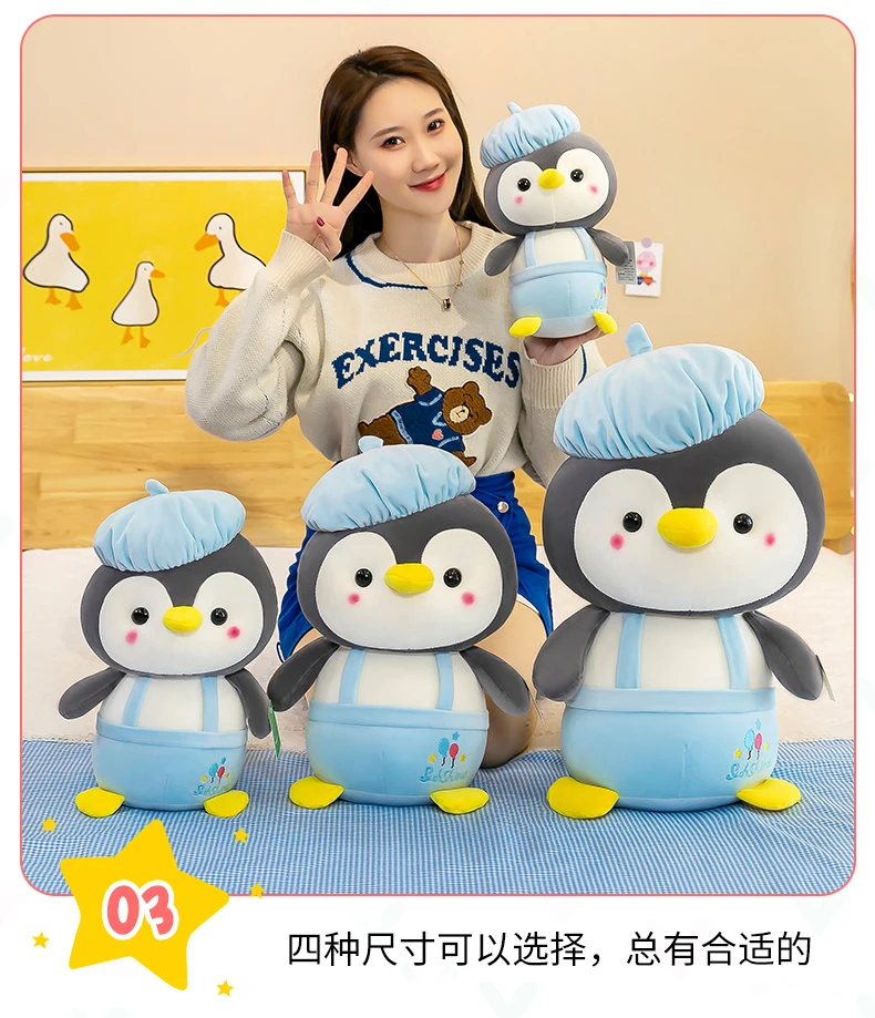 Cute Soft Penguin Plush Toys Stuffed Animal Pillow Doll For Kids - 45Cm 10 Cute Soft Penguin Plush Toys Stuffed Animal Pillow Doll For Kids - 45Cm