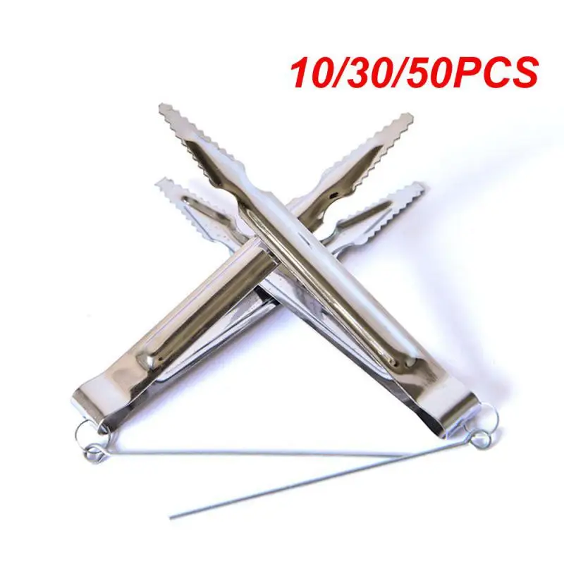 10/30/50PCS Stainless Steel Clip Purple Not Easy To Damage Easy Access Stainless Steel Accessories Household Products Clip