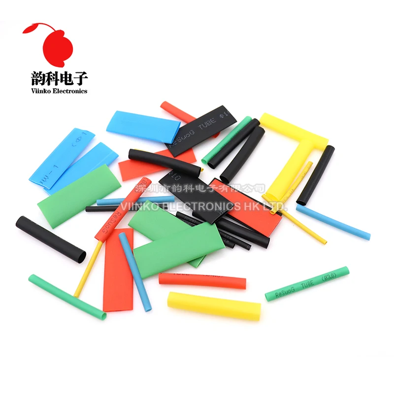 Heat Shrink Tubing 530pcs Polyolefin Shrinking Assorted Heat Shrink Tube Wire Cable Insulated Sleeving Tubing Set 2:1 Waterproof Pipe Sleeve Kit
