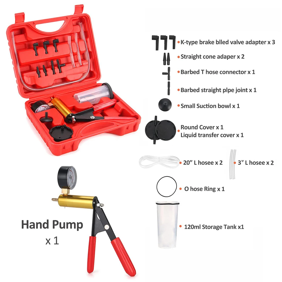 Kit De Purga De Freno 2 En 1, Juego De Prueba De Bomba De