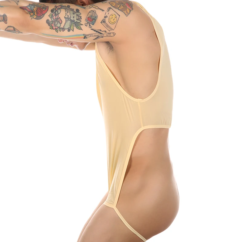 Men's Sexy Crotchless Bodysuit Open Butt Underwear Hollow Out Exotic Lingerie Backless Jumpsuit Fetish Costumes Underpants men underwear sexy lingerie