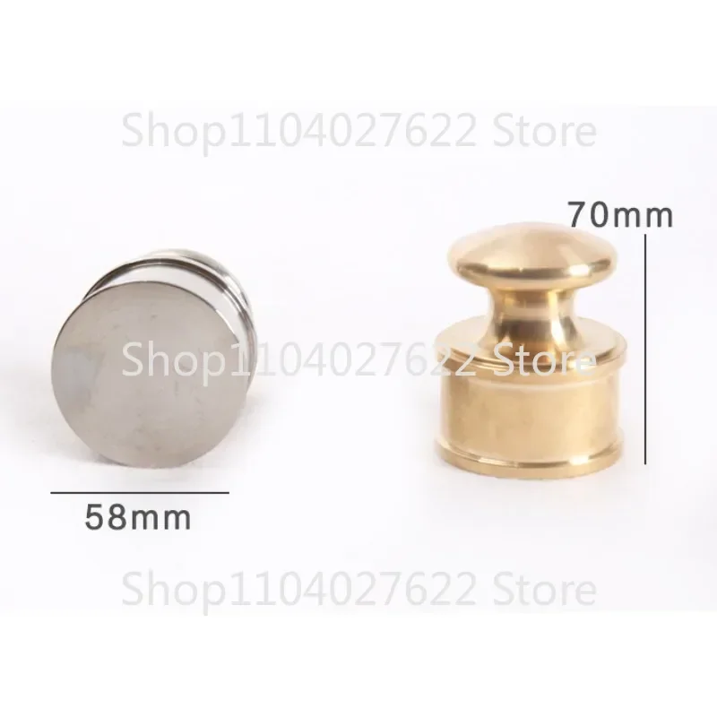 1pc Leather Hand Pressed Town Pure Copper Stainless Steel Solid Brass 1kg Heavy Duty Craft Skinned Carving Tool Pressing DIY