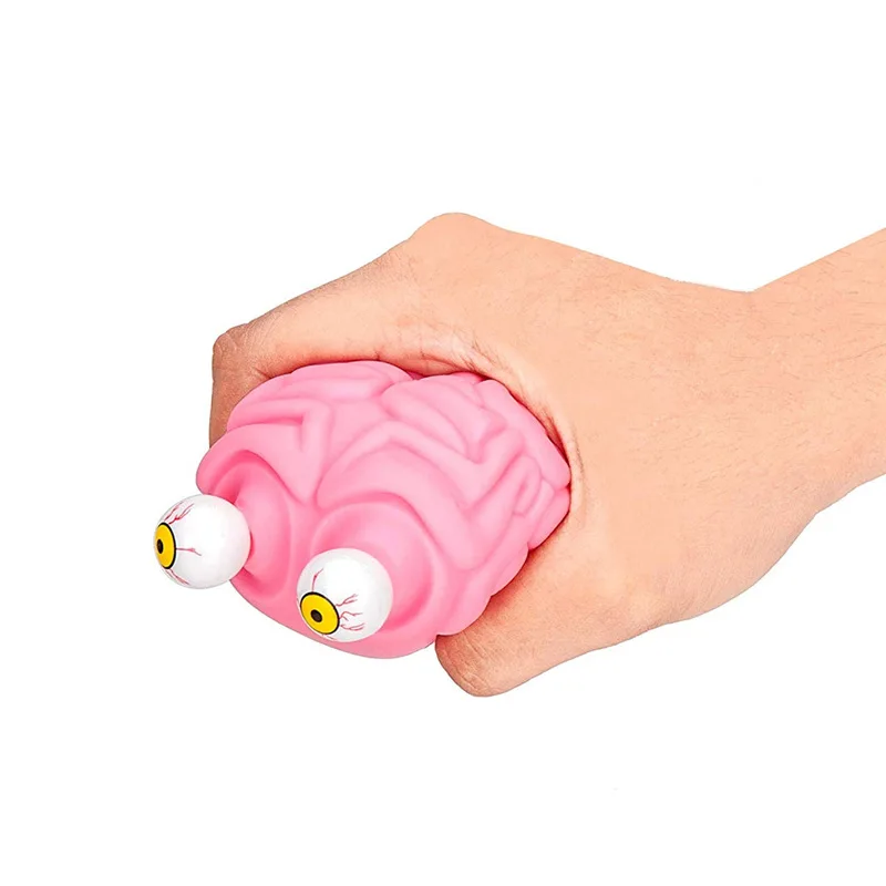 Squishy Brain Toy Squeezable Fun Toys Relieve Stress Ball Cure Toy Cartoon Animal Pinch Kids Adults Music Prank Gift